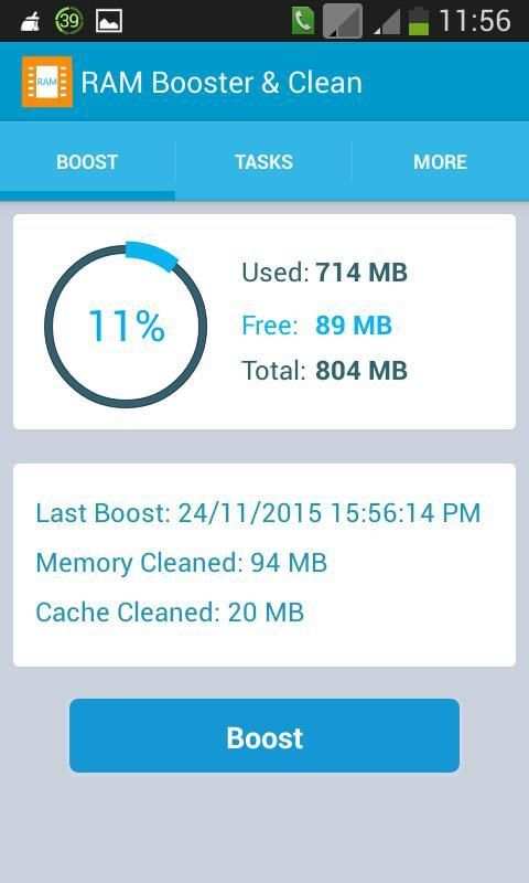 RAM Booster & Clean скриншот 1