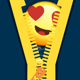 ikon Emoji Zipper Wallpaper Lock