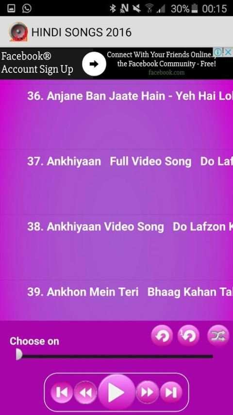 top 100 hindi songs 2016 MP3 स्क्रीनशॉट 3