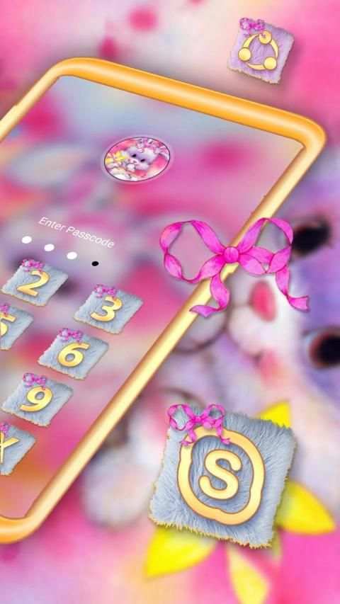 Kawaii Rabbit Launcher Theme स्क्रीनशॉट 5