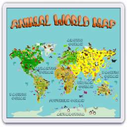 Animal World Map 6-8 years