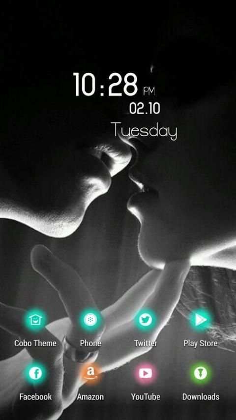 Black sweet kiss Theme screenshot 3
