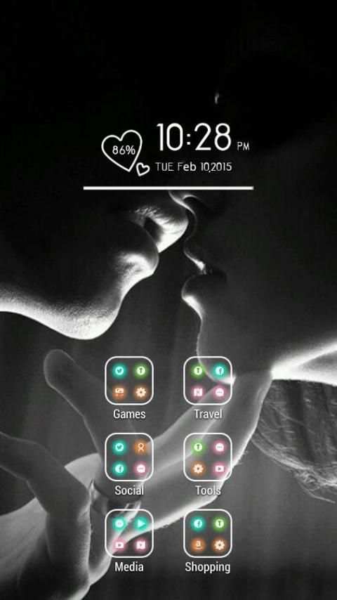 Black sweet kiss Theme screenshot 1