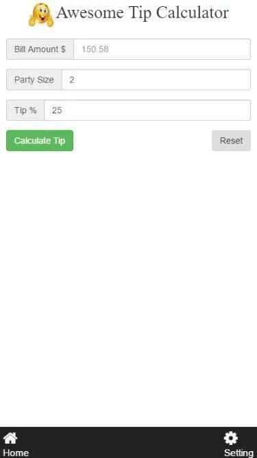 Awesome Tip Calculator Lite screenshot 2