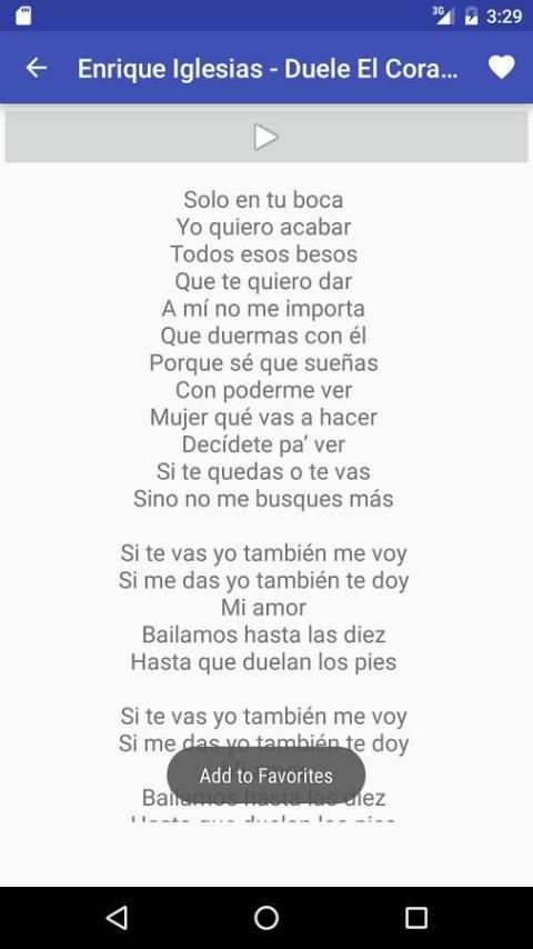 Letras de Enrique Iglesias screenshot 2