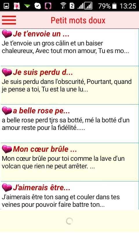 SMS Romantique screenshot 2
