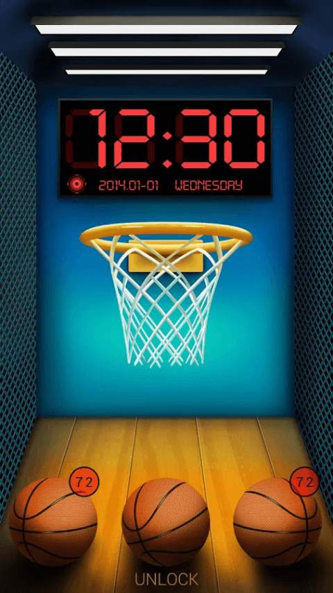Tema Kunci Bola Basket screenshot 1
