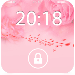 Fancy Screen Lock Pink Rose icon