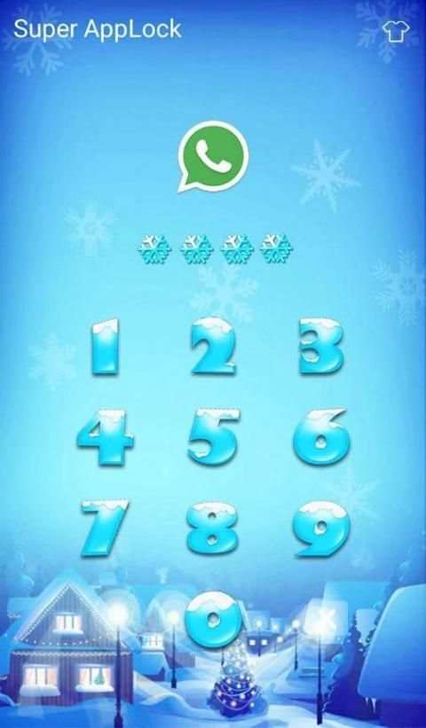 Tema Salju Langit applock screenshot 2