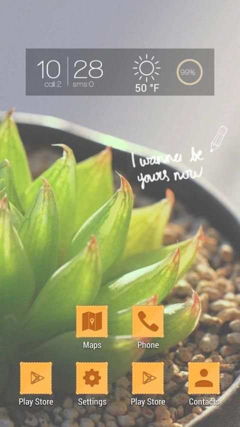 Beautiful green flower theme screenshot 2