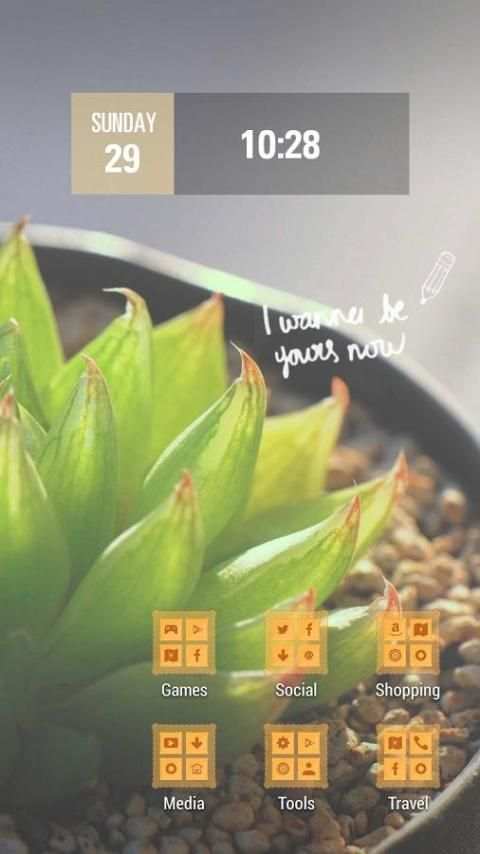 Beautiful green flower theme screenshot 1