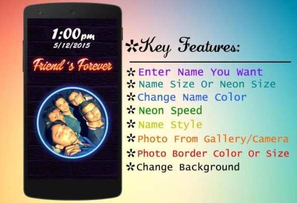 My Name Photo Neon 1 تصوير الشاشة