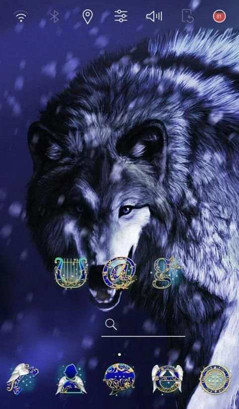 Ice Wolf theme 5 تصوير الشاشة