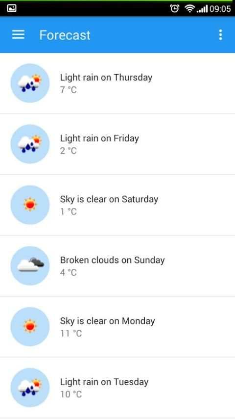 Weather screenshot 1