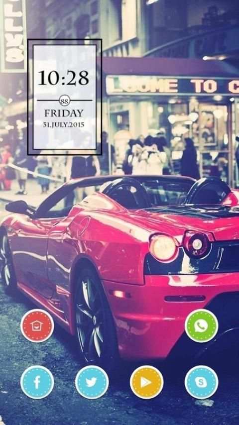 Red Cool Car Theme screenshot 3