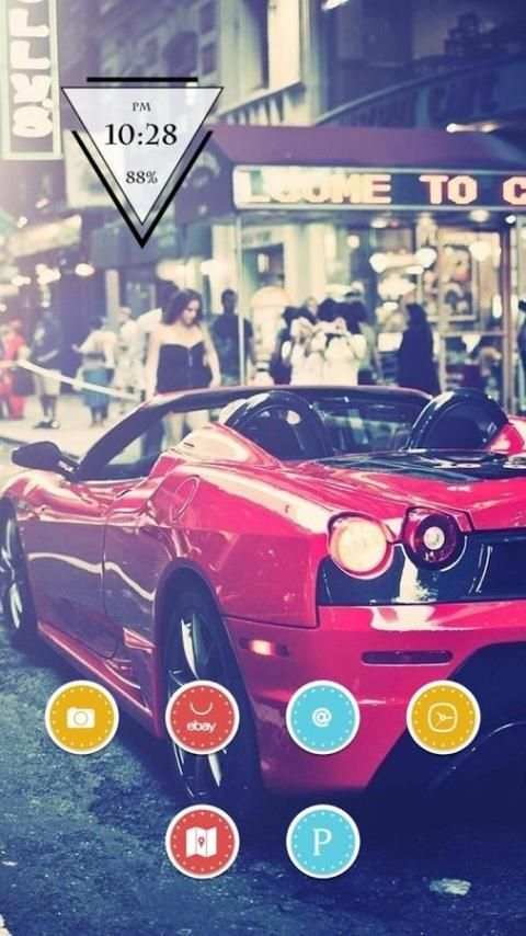 Red Cool Car Theme स्क्रीनशॉट 1
