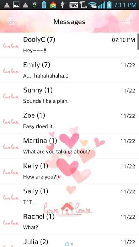 Tema SMS Cinta screenshot 4