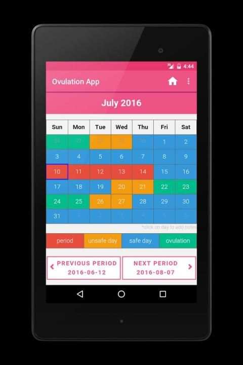 Ovulation App screenshot 1