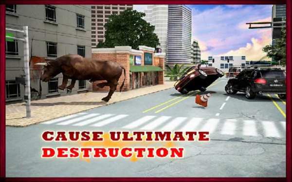Angry Bull City Attack स्क्रीनशॉट 4