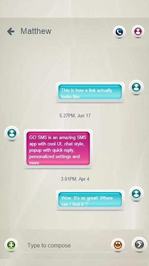 Colorful Buttons GO SMS screenshot 2