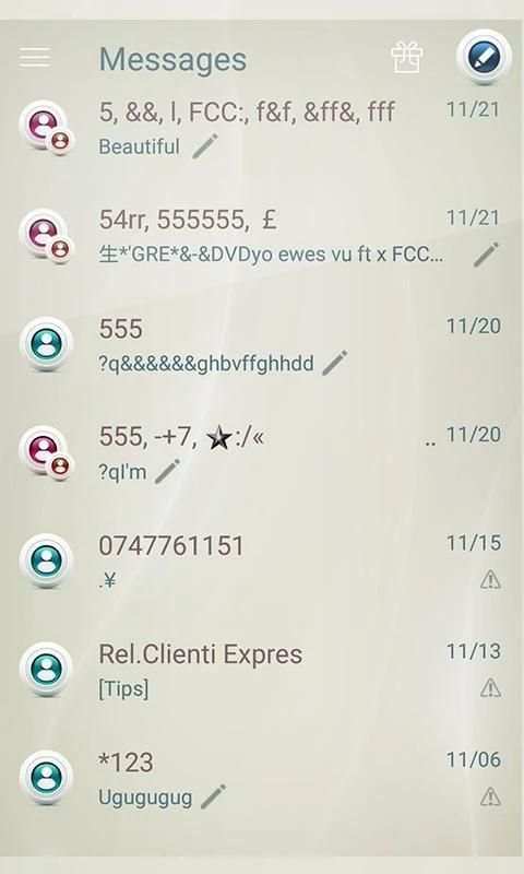 Colorful Buttons GO SMS screenshot 4