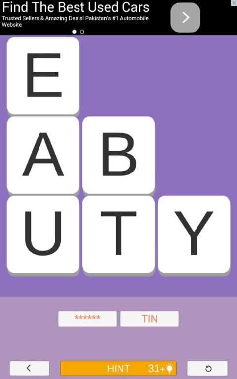 9 Letters-A Word Puzzle Game screenshot 1