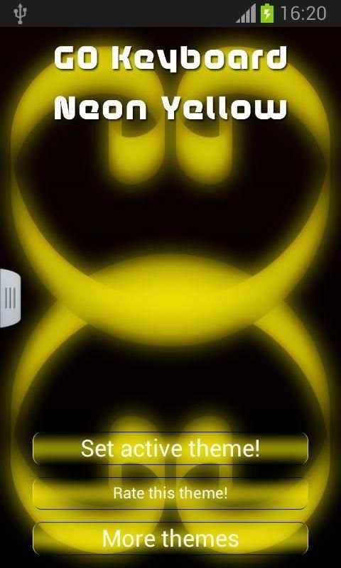 GO Keyboard Neon Yellow screenshot 6