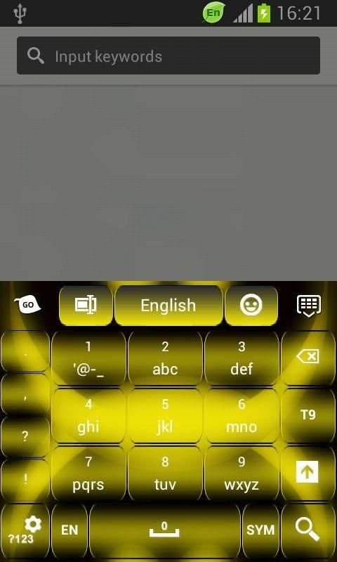 GO Keyboard Neon Yellow screenshot 1