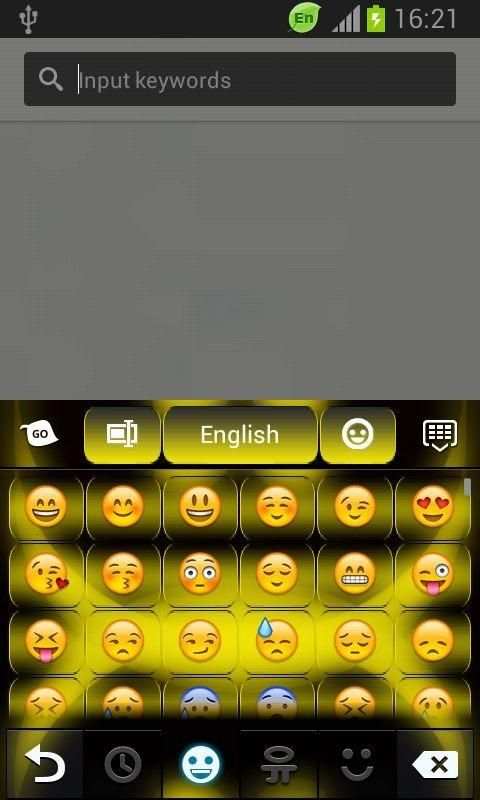GO Keyboard Neon Yellow screenshot 4