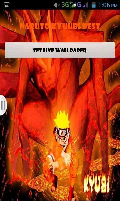 Naruto Kyubi Live Wallpaper Best screenshot 2