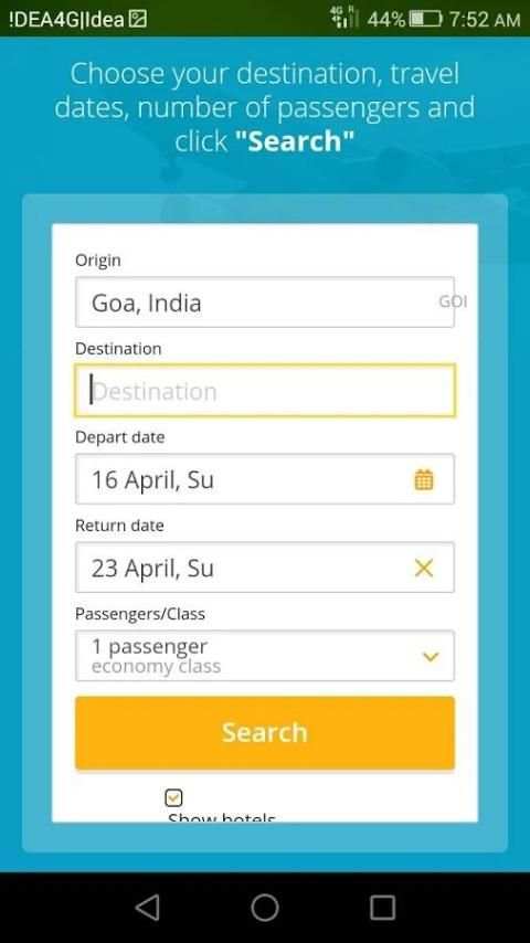 TravelJet - Flight ticket app screenshot 1