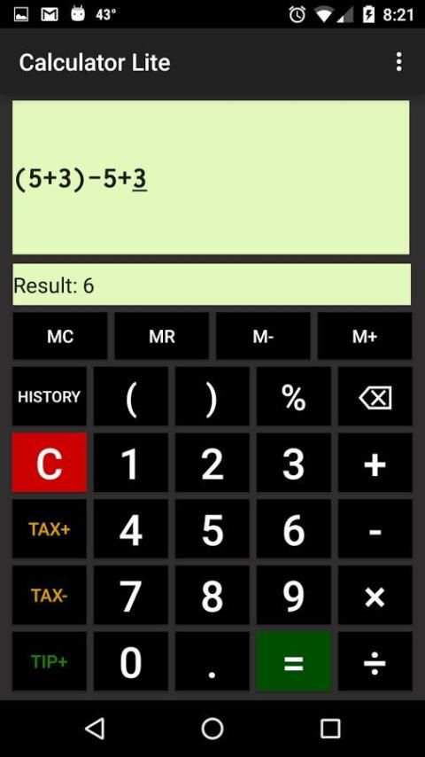 Calculator Lite screenshot 3