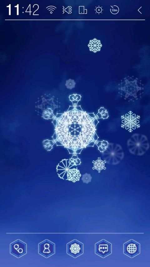 Snowflake Atom Theme 9 تصوير الشاشة