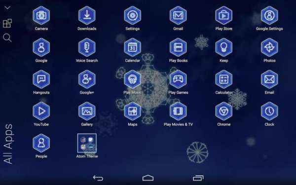 Snowflake Atom Theme 1 تصوير الشاشة