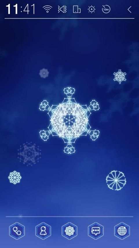 Snowflake Atom Theme 11 تصوير الشاشة