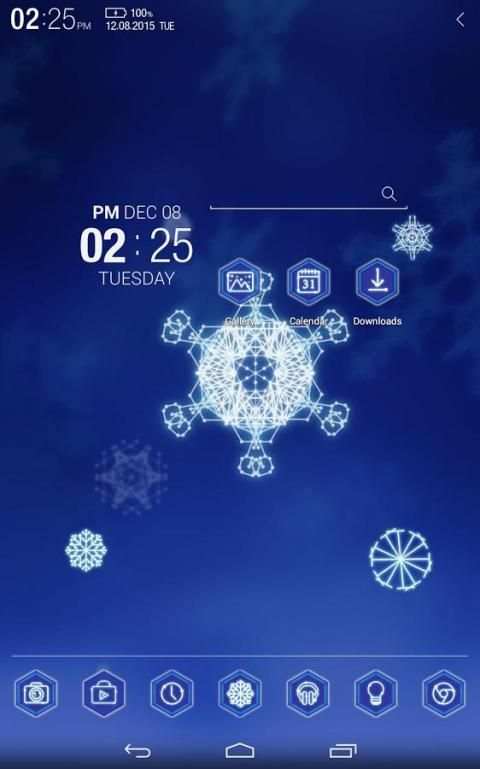 Snowflake Atom Theme 3 تصوير الشاشة