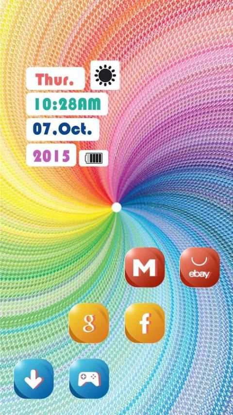 Simple Color Line Theme screenshot 2