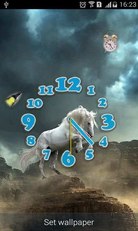 Running Horses alarm Clock and Flashlight скриншот 3