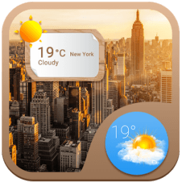 ikon Wood Weather Widget Theme