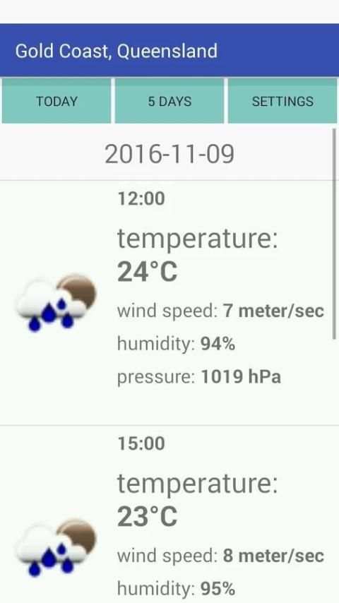 Gold Coast, Queensland Weather скриншот 1