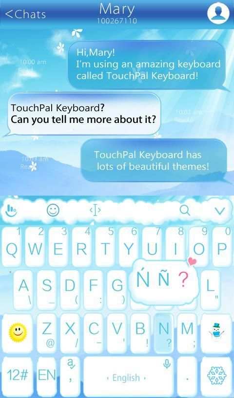 Snowman Keyboard Theme screenshot 2