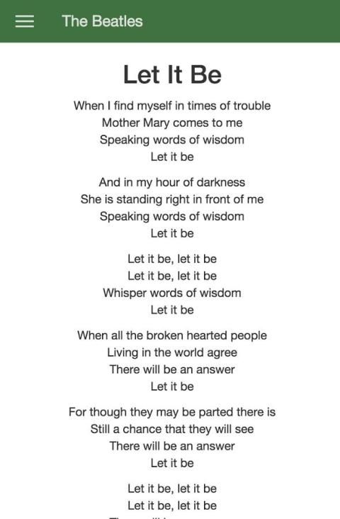 Перевод песни letting go. Let it be текст. Битлз лет ИТ би текст. Beatles Let it текст. Лет ИТ би текст.