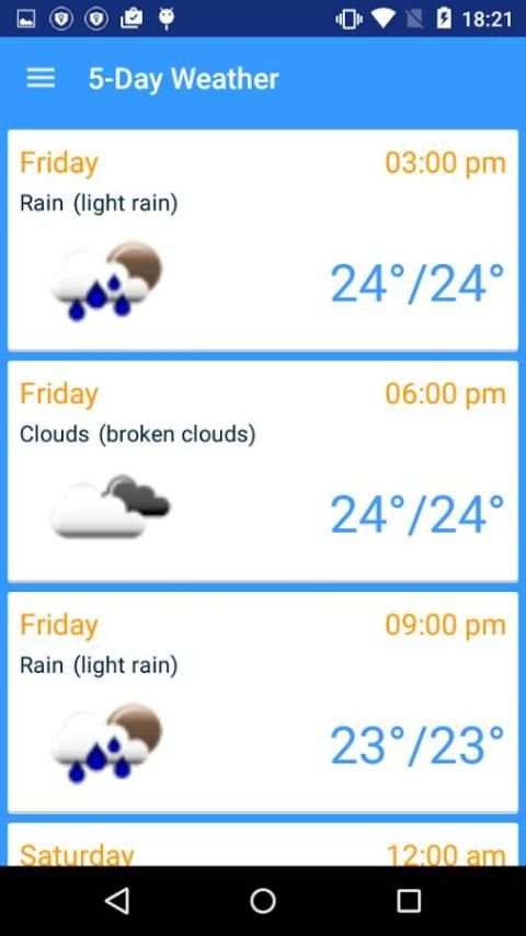 WeatherCast скриншот 3