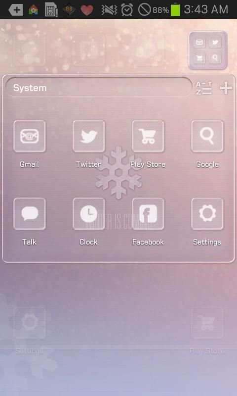 WINTER go launcher theme скриншот 2