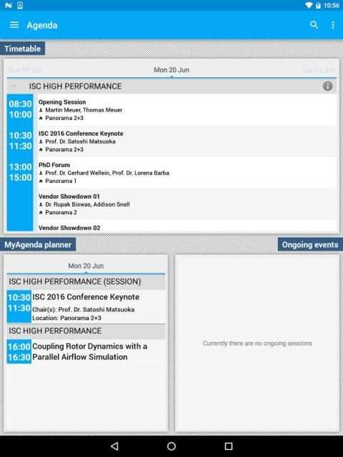 ISC 2016 Agenda App скриншот 2