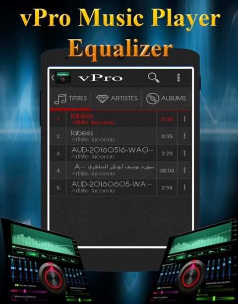 vPro Music Player Equalizer 1 تصوير الشاشة