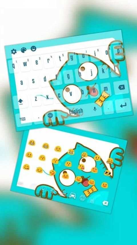 Cute kitty cartoon keyboard स्क्रीनशॉट 3