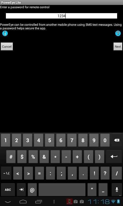 PowerEye Lite AC outage alert screenshot 2