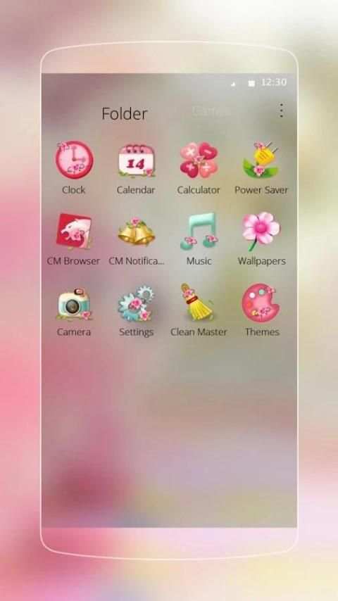 Cute Pink Beruang Tema screenshot 1