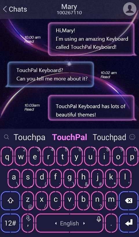 Miss Neon Keyboard Theme स्क्रीनशॉट 2